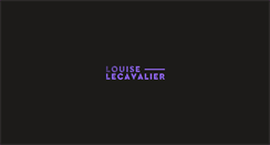 Desktop Screenshot of louiselecavalier.com